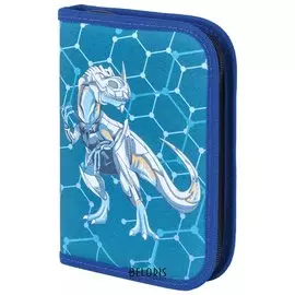 Пенал 1 отделение, 1 откидная планка Metal Dino