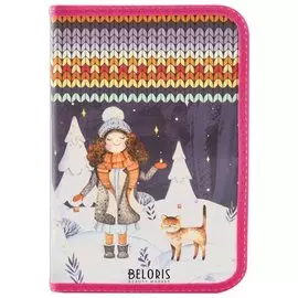 Пенал 1 отделение, 1 откидная планка, Зима