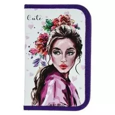 Пенал 1 отделение Гламурная девушка