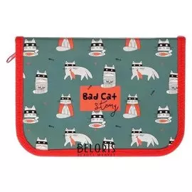 Пенал 1 секция откидная планка 130*190 лам.карт ПКК 07- 5 "Bad Cat Story" 61170