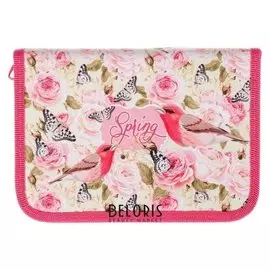 Пенал 1 секция откидные 2 планки 140*200 ткань ПКТ 09-20 дев "Цветы и птицы" 63520