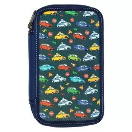 Пенал 2 секции Машинки паттерн