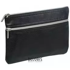 Пенал-косметичка под фактурную кожу, черный "Монро", 24х17 см