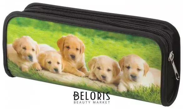 Пенал-косметичка с эффектом 3D "Щенята", 22х10х5 см