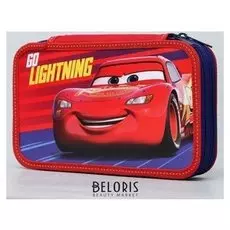 Пенал "Маккуин", 2 секции, 125х205х40 мм, тачки