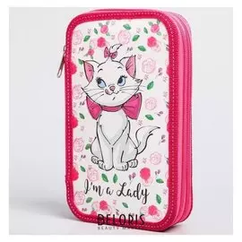 Пенал "Мари", 2 секции, 125х205х40 мм, коты-аристократы