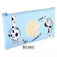 Пенал мягкий 1 отделение, плоский, 105 х 195 мм, ПМП 01-20 "Жирафик и птичка"