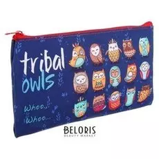 Пенал мягкий 1 отделение, плоский, 105 х 195 мм, ПМП 01-20 "Совы"