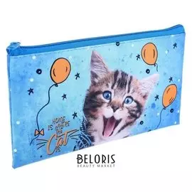 Пенал мягкий 1 отделение, плоский, 105 х 195 мм, ПМП 01-20 "Ура-мяу!"