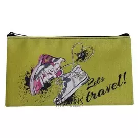 Пенал мягкий, 1 отделение, плоский, 95х105 мм, ПМП 01-123, с люрексом, "Кроссы" 61187