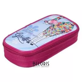 Пенал мягкий футляр ткань 45*205*95 ПМК 26-20 дев "Цветной жираф" 61665