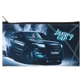 Пенал мягкий Turbo, для мальчика, 1 отделение, плоский, 105х195 мм