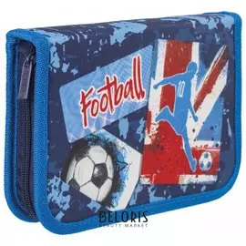 Пенал с наполнением 1 отделение откидная планка Football
