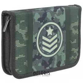 Пенал с наполнением 1 отделение откидная планка Army