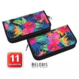 Пенал с наполнением, 1 секция Flowers