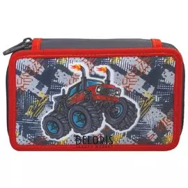 Пенал с наполнением 2 отделения Flaming Tractor