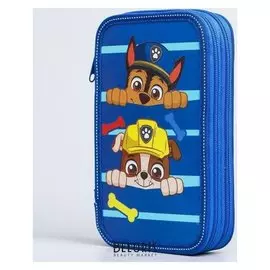 Пенал "Щенячий патруль", 2 секции, 125х205х40 мм, щенячий патруль