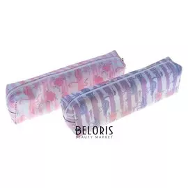 Пенал школьный "Фламинго блёстки"