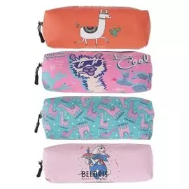 Пенал школьный "Лама", на молнии