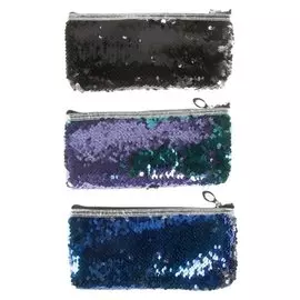 Пенал школьный "Пайетки двухцветные", на молнии