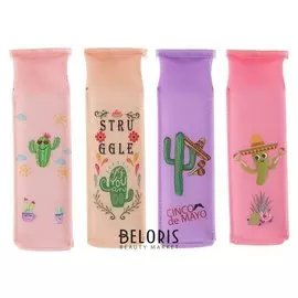 Пенал школьный "Пакет Кактус", на молнии