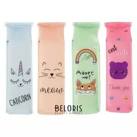 Пенал школьный "Пакет Котики", на молнии