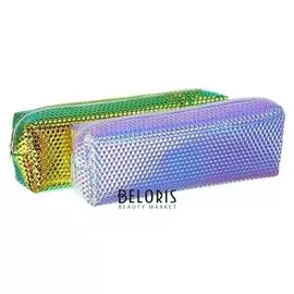 Пенал школьный рифлёный зеркальный