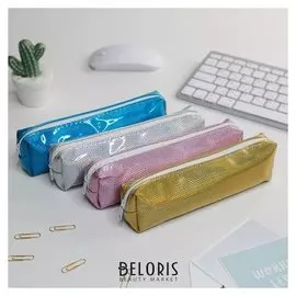 Пенал школьный "Зеркальная голография", на молнии