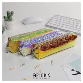 Пенал школьный "Зеркальная голография", на молнии