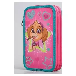 Пенал "Скай", 2 секции, 125х205х40 мм, щенячий патруль