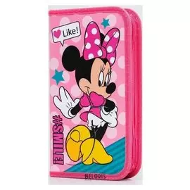Пенал "Стильная минни", 1 секция, 115х205х30 мм, минни маус