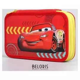 Пенал "Тачки", 2 секции, 125х205х40 мм, тачки