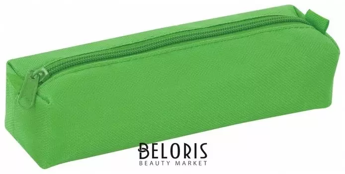 Пенал-тубус на молнии, текстиль, зеленый, 20х5 см
