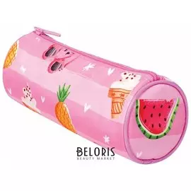 Пенал-тубус, с эффектом Soft Touch, мягкий, "Watermelon", 22х8 см