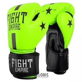 Перчатки боксёрские Fight Empire, 14 унций, цвет салатовый