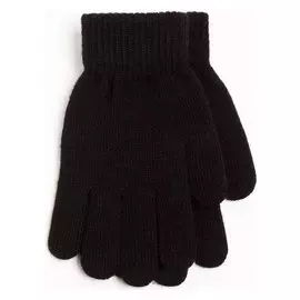 Перчатки детские, цвет чёрный, размер 17