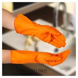 Перчатки хозяйственные защитные, суперпрочные, латекс, размер S, 45 гр