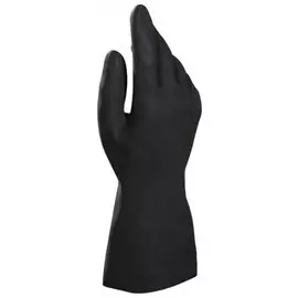 Перчатки латексные MAPA Alto Plus 260, хлопчатобумажное напыление, размер 7 (S), черные