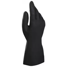 Перчатки латексные MAPA Alto Plus 260, хлопчатобумажное напыление, размер 8 (M), черные