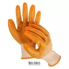 Перчатки текстильные, с PVC пропиткой, оранжевые