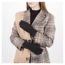 Перчатки жен, 23,5 см, безразмер, без утеплителя, классика, черный