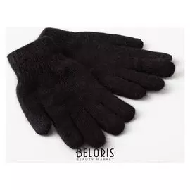 Перчатки женские двухслойные Minaku "Однотонные", размер 6,5, цвет черный