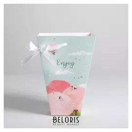 Переноска для цветов на лентах Enjoy, 17 х 25 х 9 см