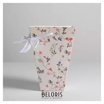 Переноска для цветов на лентах Flowers, 17 х 25 х 9 см
