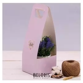 Переноска для цветов With Love, 14 × 14 × 40 см