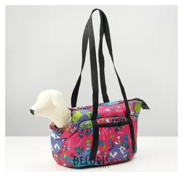 Переноска-лежанка "Кабриолет" №0, 34 х 20 х 21 см, принткрасная