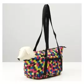 Переноска-лежанка "Кабриолет" №0, 34 х 20 х 21см, принтчерная