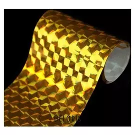 Переводная фольга для ногтей «Калейдоскоп», 4 × 80 см, цвет золотистый