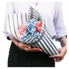 Пергамент флористический «Графитовая полоска», 0,68 х 10 м