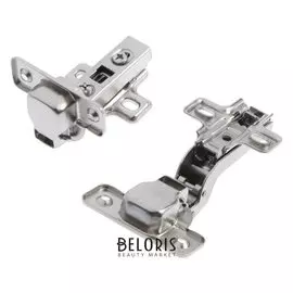 Петля меб. Click внутр.110* с ответной планкой, цвет белый цинк, 2 шт.